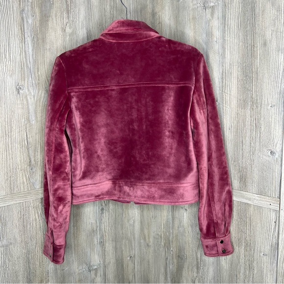 Nine West Velvet Cropped Bomber Jacket - Picture 4 of 6